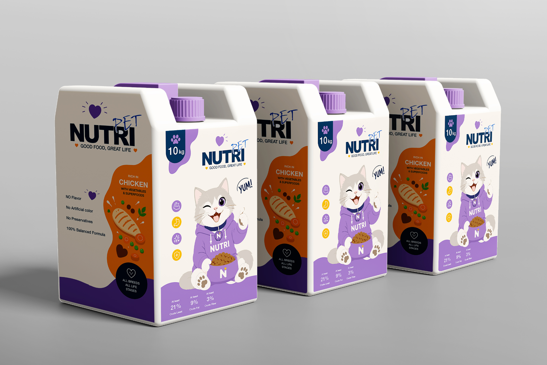 Nutri Pet treat pouch packaging design